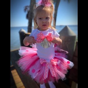 1ST BIRTHDAY Outfit TU TU, TEE & CROWN